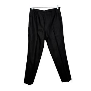 Vintage Harold’s Linen Pants 10 Black Eyelet Side Zip Minimalist Coast